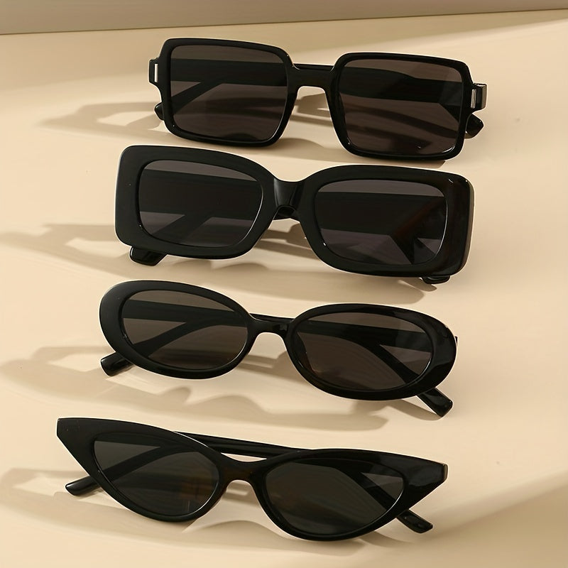 4 Pairs UV400 Sunglasses for Women Men Summer Beach Travel