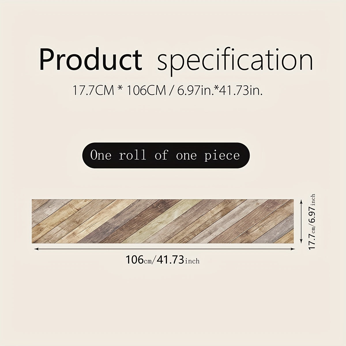 Wood Grain Printed Stair Stickers Waterproof Home Decoration