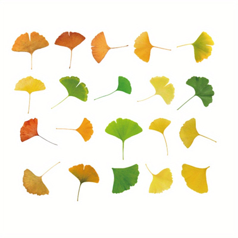 Vintage Maple Leaf Plant Stickers - 40 Sheets Pack PET Material