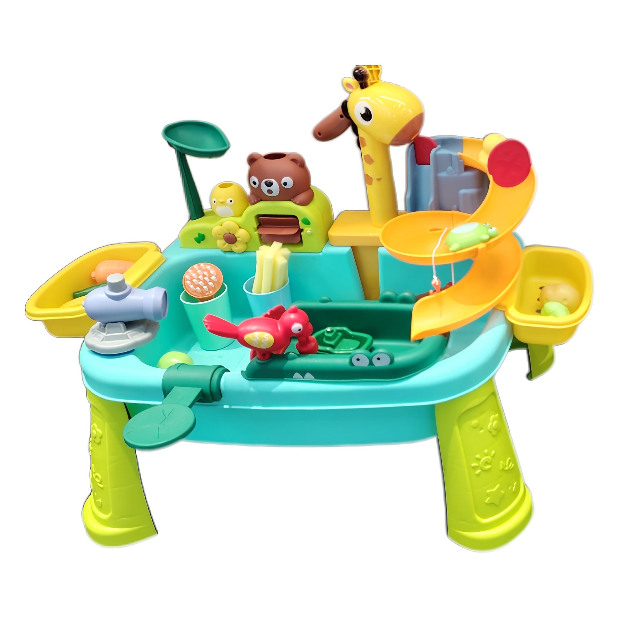 4 In 1 Mini Water Table with Removable Legs Kitchen Sink Toy