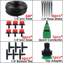 Adjustable Drip Irrigation System for Gardens - Micro Drippers for Gre