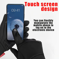 Cycling Full Finger Gloves Windproof Waterproof Touch Screen for Men Women