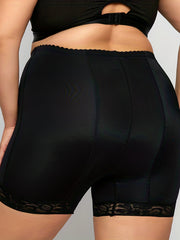  Lace Trim High Rise Tummy Control Boy Shorts