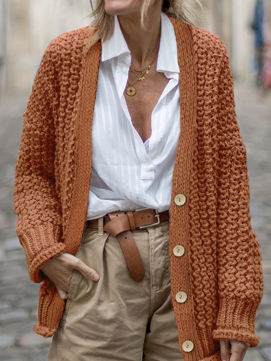  Solid Long Sleeve Cardigan