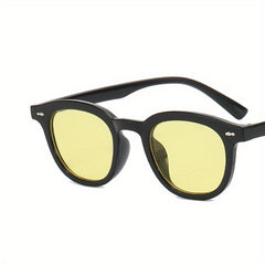 Round Sunglasses Rivet Decor Anti Glare UV400