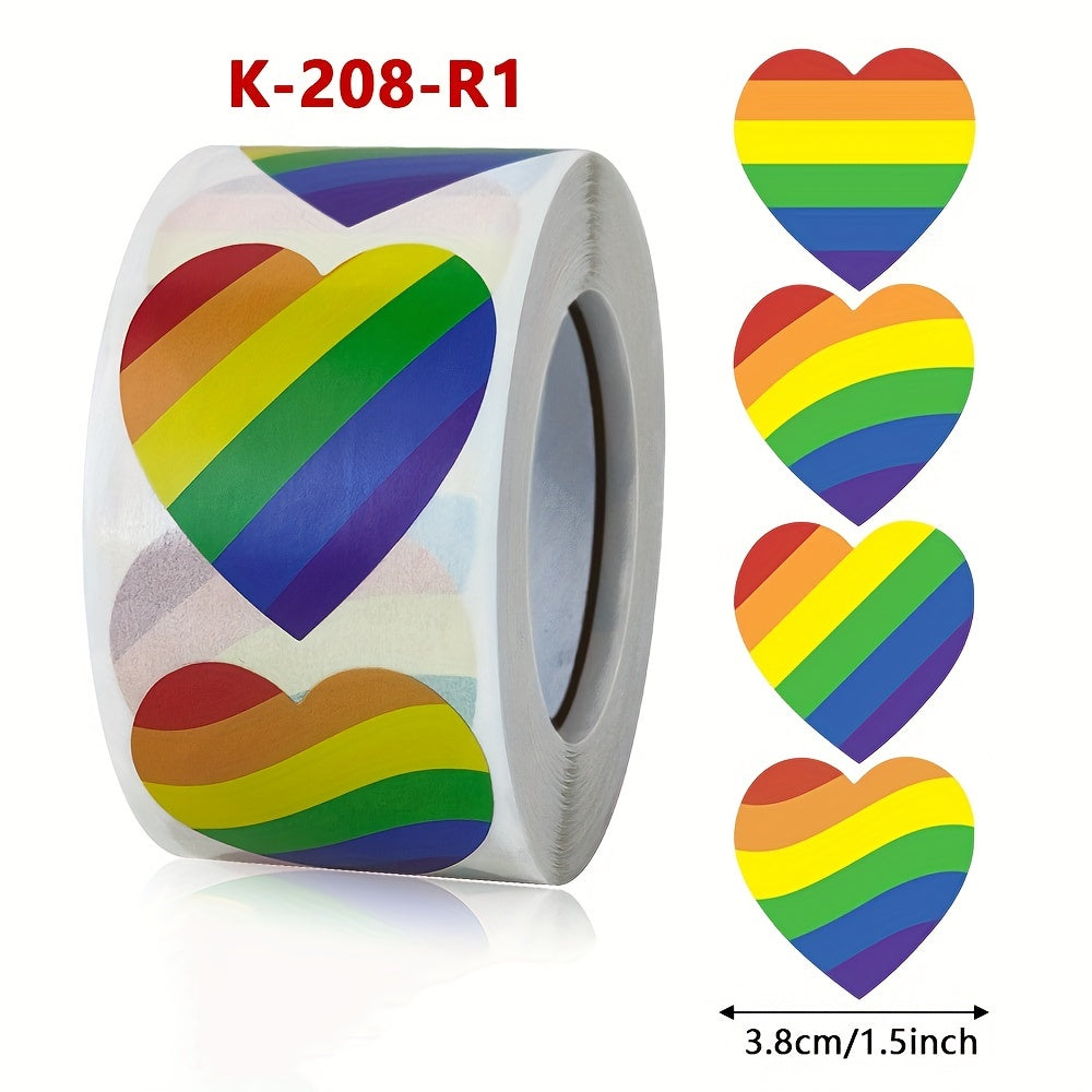 500pcs Love Stickers Rolled Heart shaped Sealing Stickers