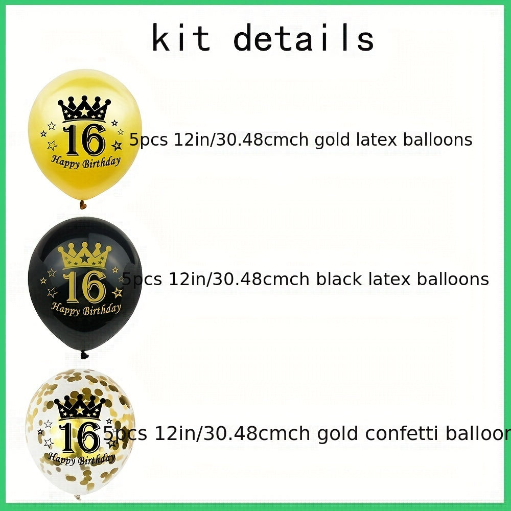 Adult Birthday Balloons Set for Party and Photo Shoots
