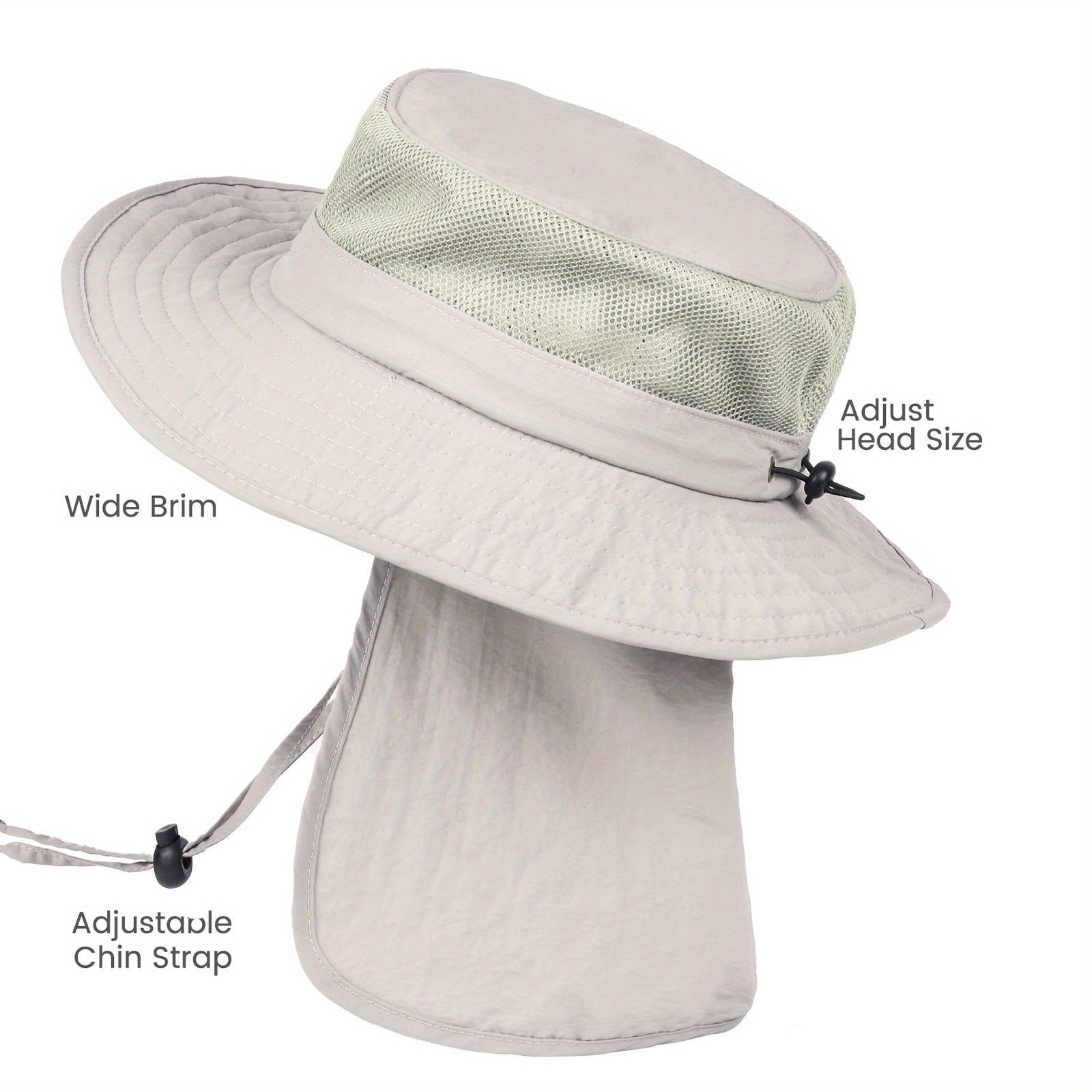 Teen Casual Sun Hat with Wide Brim and Neck Flap