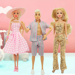 3 Sets Pack Doll Clothing Skirt Boyfriend Casual Wear Suit with Accessories