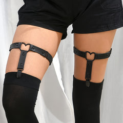 Adjustable Heart Leg Garter Elastic Gothic Thigh Garter