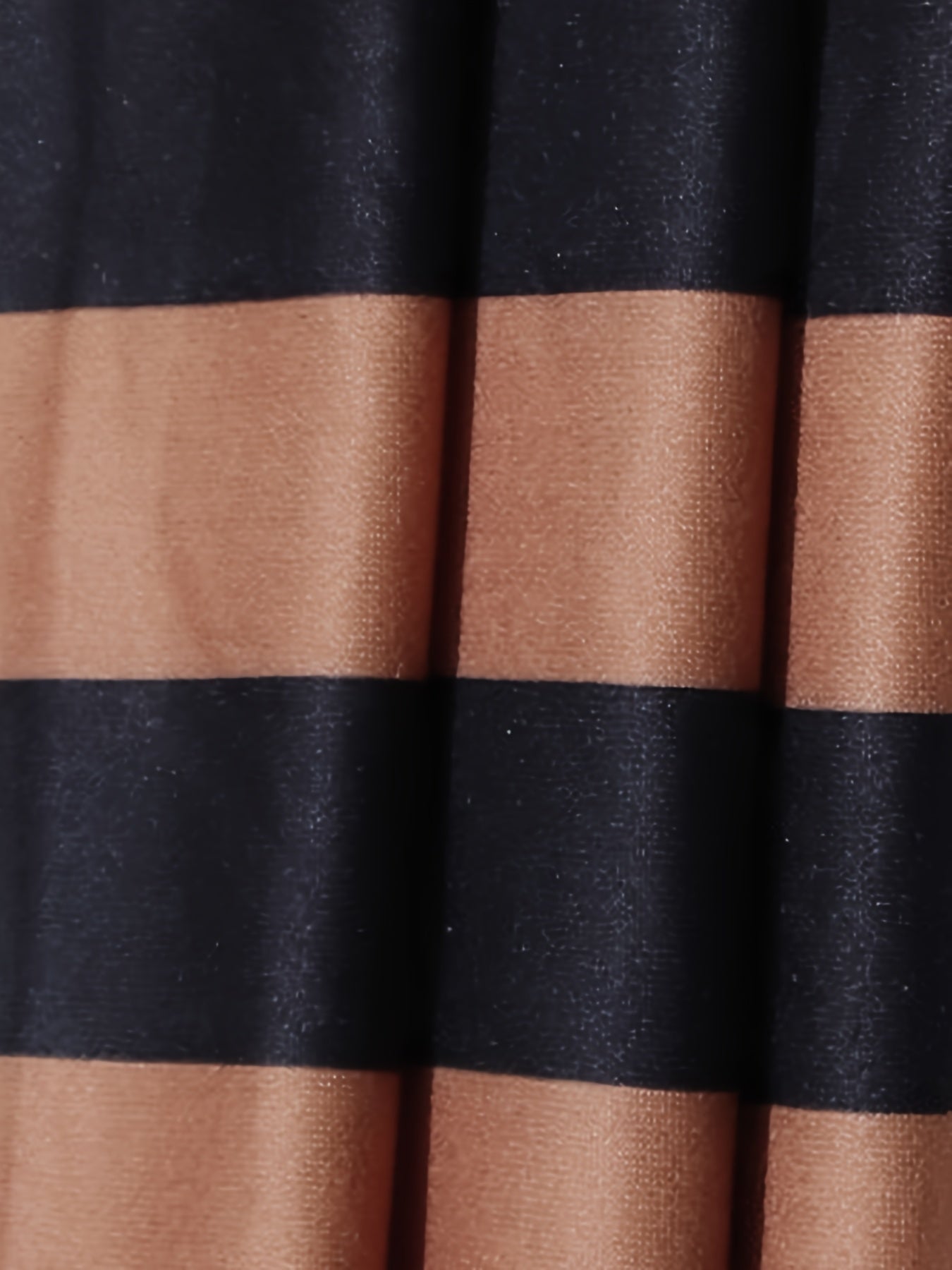  Stripe Print Tassel Trim High Rise Bodycon Midi Skirt