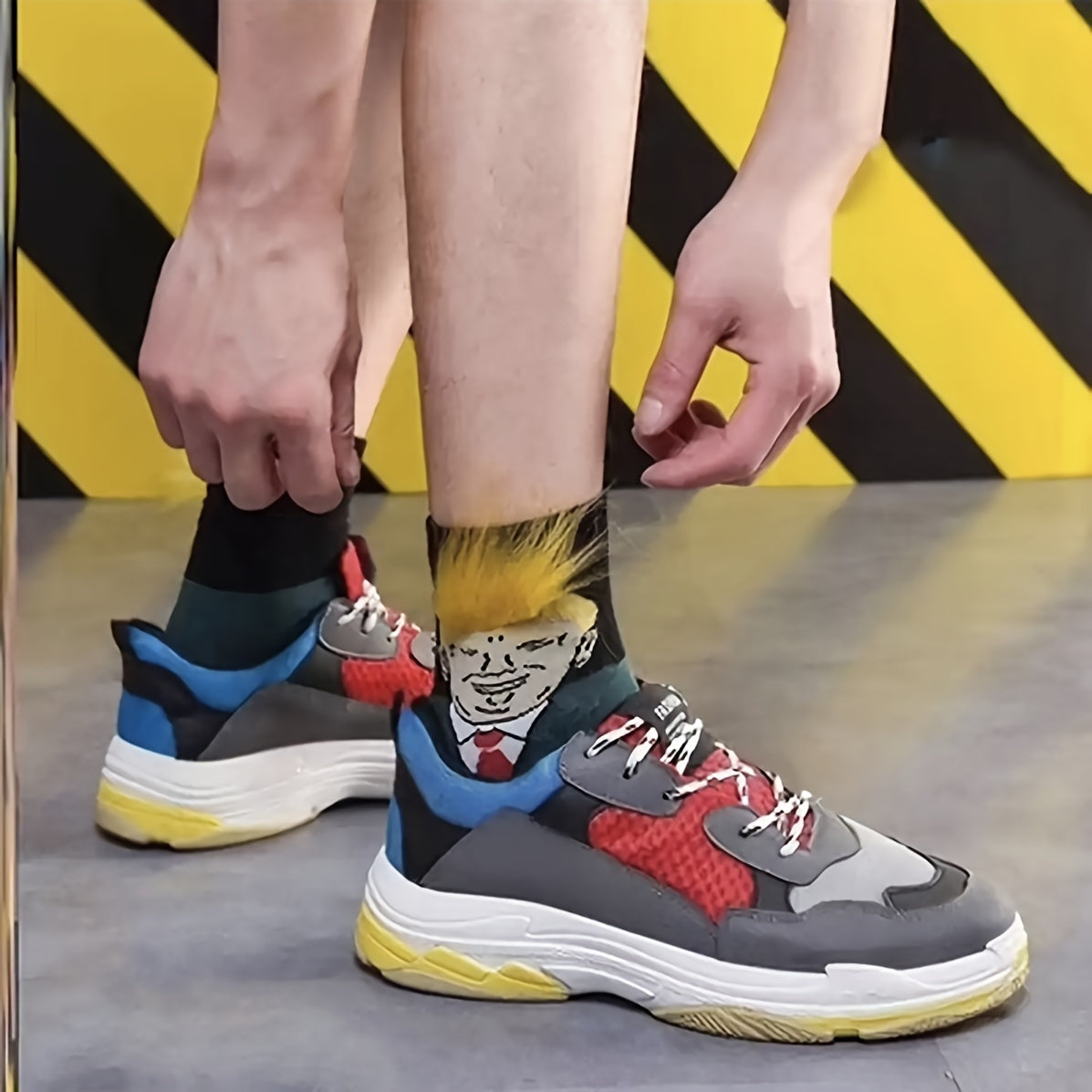 3 Pairs Funny Novelty Quarter Socks for Men