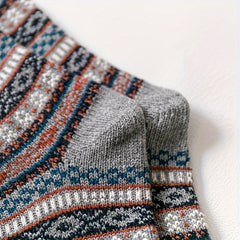 5 Pairs Mid Calf Wool Socks for Autumn/Winter