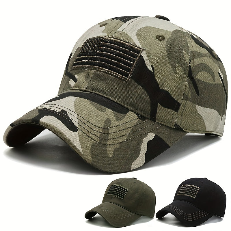 American Flag Patch Baseball Cap Tactical Unisex Camouflage Sun Hats