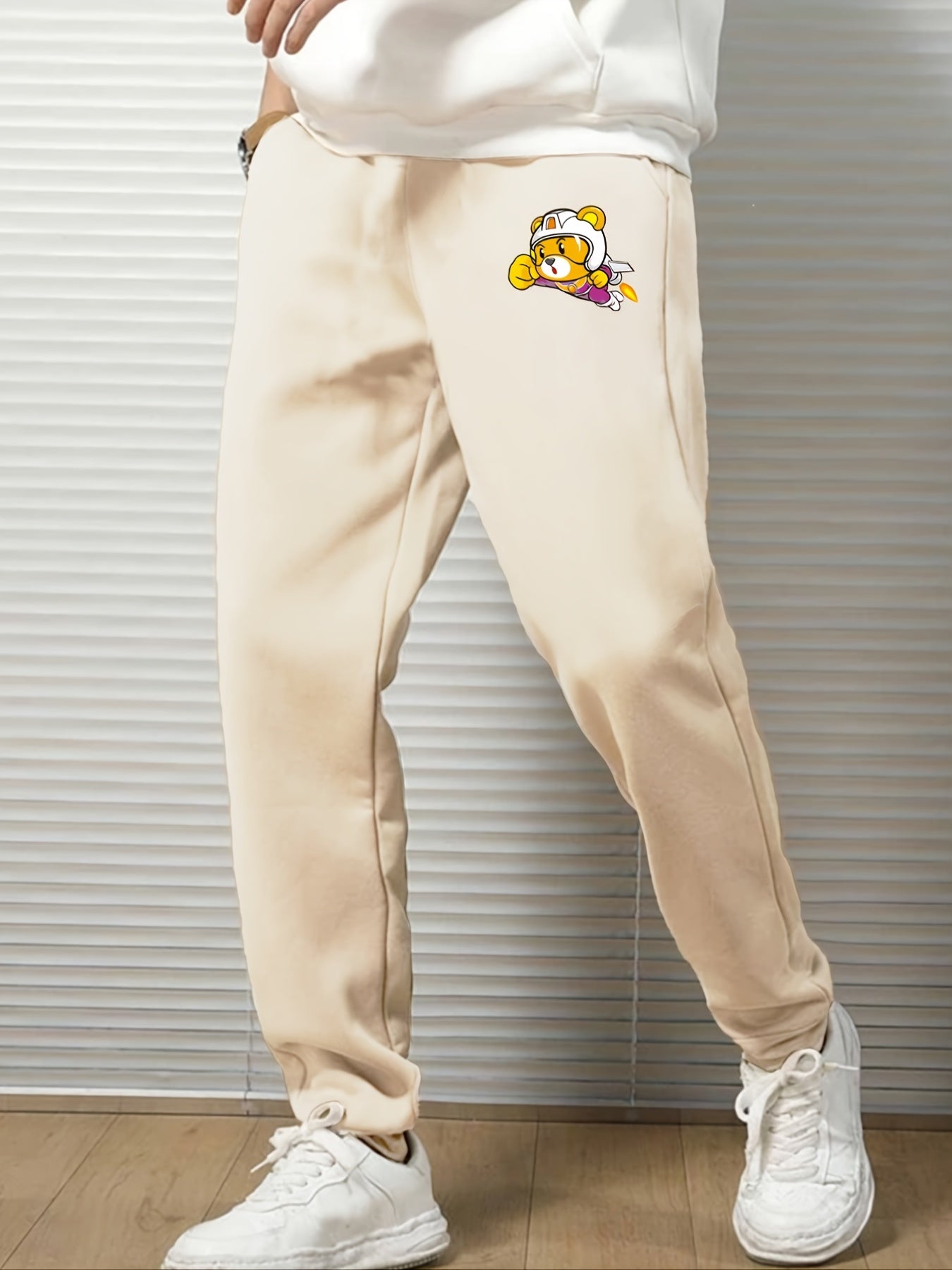 Bear Print Men's Casual Sweatpants