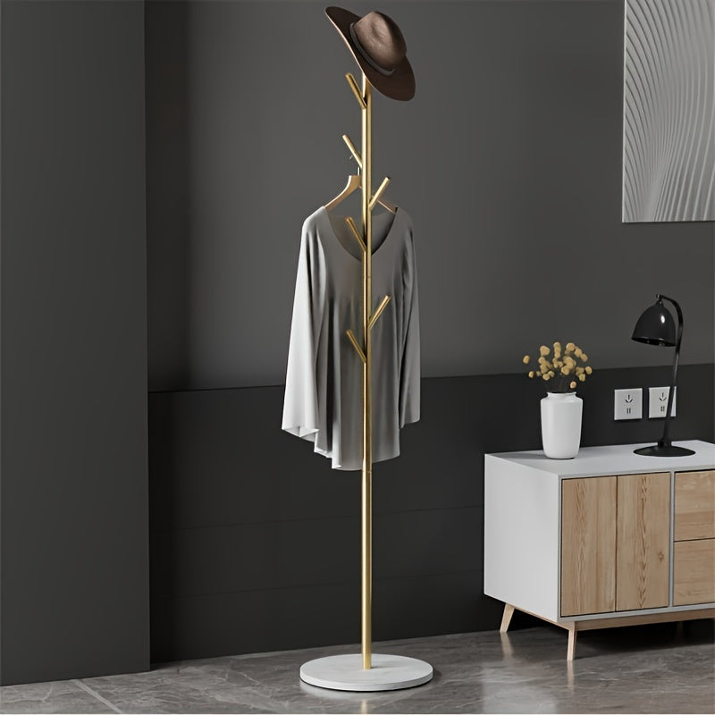 Heavy Duty Standing Coat Rack Modern Metal Coat Rack With Marble Pattern