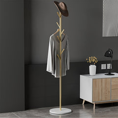 Heavy Duty Standing Coat Rack Modern Metal Coat Rack With Marble Pattern