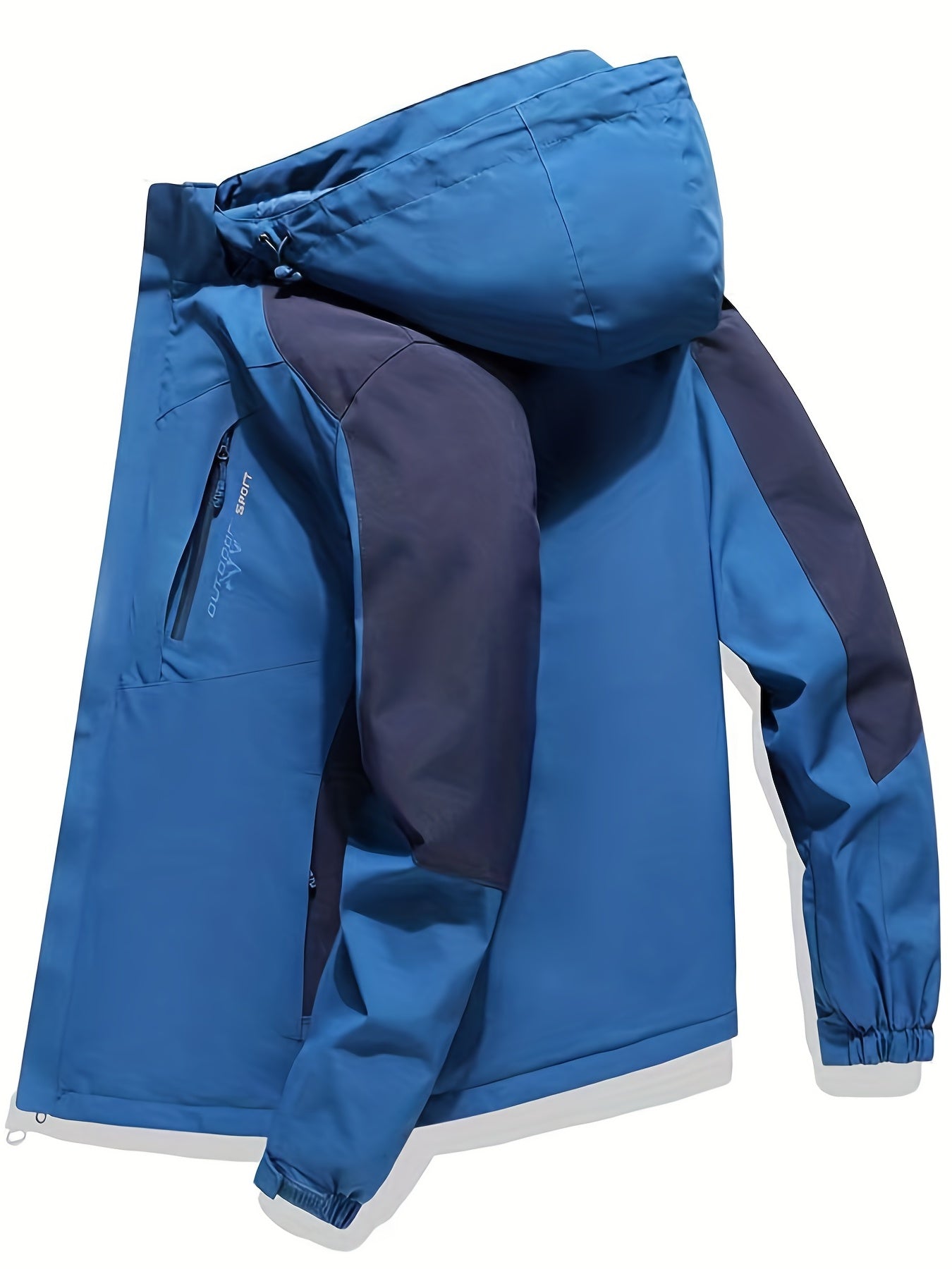 Men's Lightweight Hooded Windbreaker Jacket for Hiking