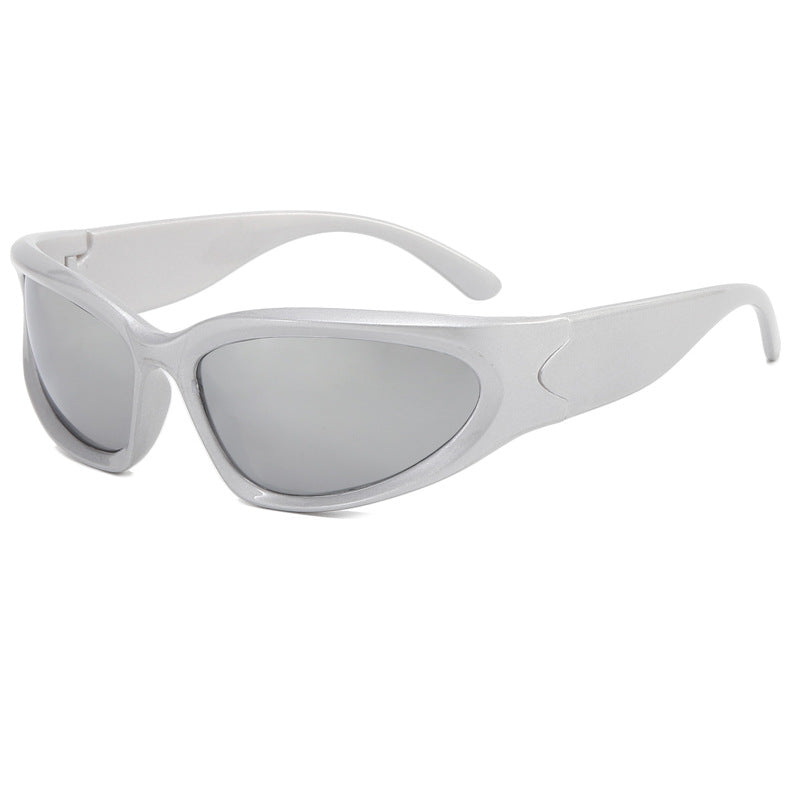 Y2K Wrap Around Sunglasses Women Futuristic Sports Oval Stylish