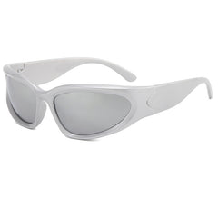 Y2K Wrap Around Sunglasses Women Futuristic Sports Oval Stylish