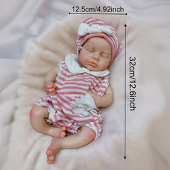 32cm Silicone Reborn Dolls Soft Full Body Open Mouth