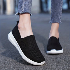 Women's Knitted Slip-On Sock Shoes Soft Sole Casual Walking Shoes