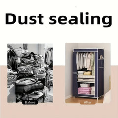 2-layer Clothing Storage Cabinet - Easy to Assemble Storage Wardrobe - 3 Colors