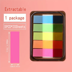 2pcs PET Fluorescent Sticky Notes Stickers N Times Student Office Bookmark