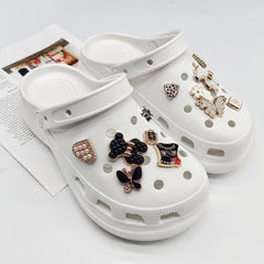 Bling Shoe Decoration Charms With Chains For Clog & Sandal
