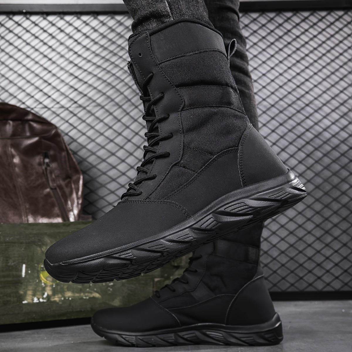 Men's High Top Tactical Work Boots Non Slip Durable Boots