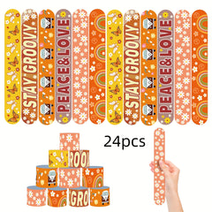 24pcs Bohemian Butterfly & Rainbow Peace Love Bracelets