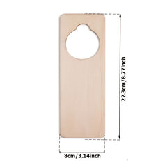 5pcs Natural Wooden Door Handle Hanger DIY Double-sided Hanging Decoration
