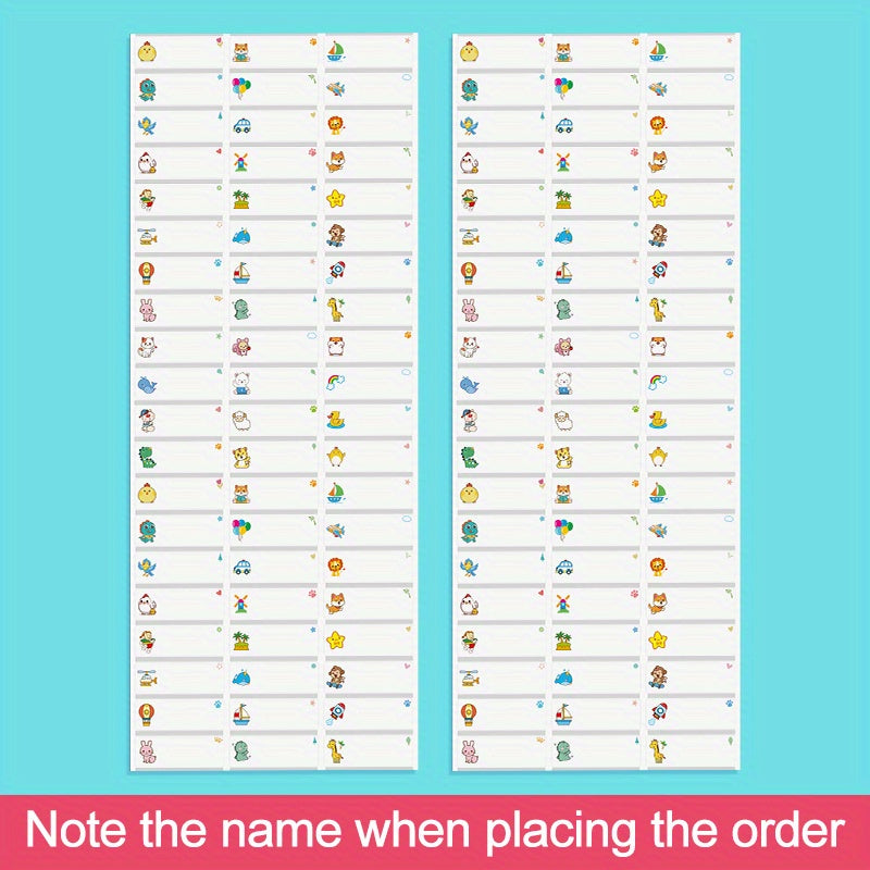 240pcs Custom Waterproof Name Sticker M Size for School