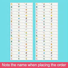 240pcs Custom Waterproof Name Sticker M Size for School
