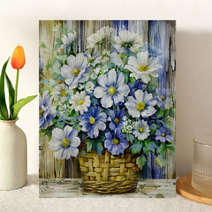 Floral Basket Paint by Numbers Kit for Adults