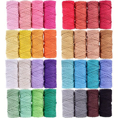 4mm Cotton Macrame Cords for Wall Hangings, Plant Hooks, Crafts - 50m