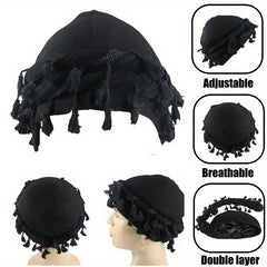 Vintage Twist Head Wraps Turban with Tassel