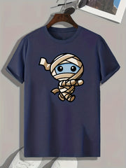 Mummy Print Men's Graphic T shirt Casual Comfy Tees For Summer