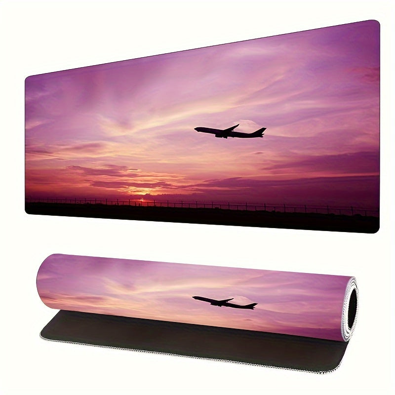 Airplane Sky Keyboard Pad Non Slip Mouse Pad E-sport XXL