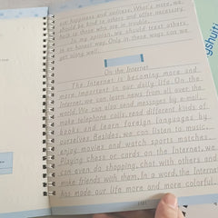 Hengshui Font English Practice Notebook for Middle School Students - Green Cover