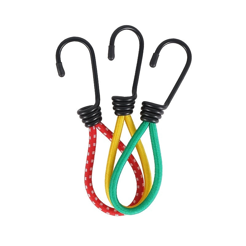 Heavy Duty 3pcs Bungee Cords With Hooks For Tarps Tents Trucks Boats