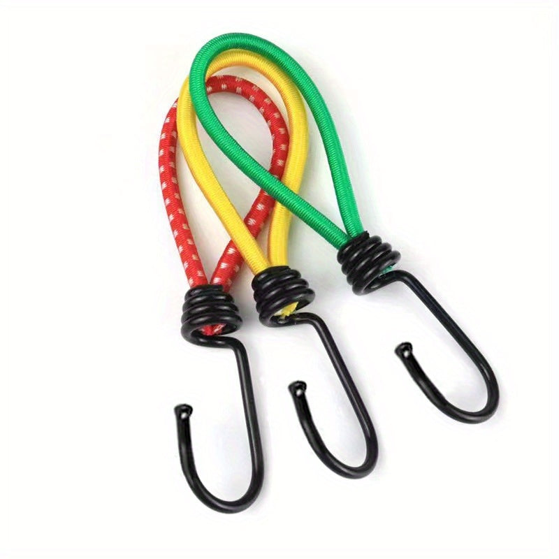 3pcs 6mm Bungee Cord Mini Bungee Cord With Metal Spiral Hook