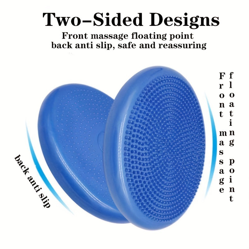 Inflatable Balance Pad for Yoga & Fitness, Portable Wobble Cushion