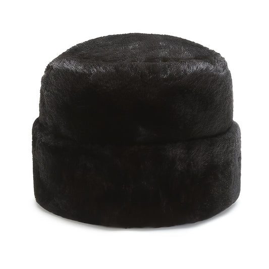 Faux Mink Winter Hat for Men, Warm Ear Protection Hat