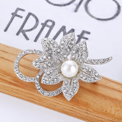Faux Pearl Flower Brooches Pins Gorgeous Clothing Decor