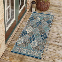 Vintage Boho Area Rugs Non Slip Low Pile Washable