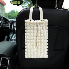 Car Tissue Box Grid Design Seat Hanging Drawout Tissue Box Car Interior