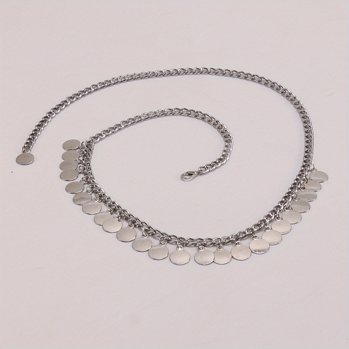 Coin Pendant Waist Chain Hip Hop Metal Chain Belt Dress Girdle Women