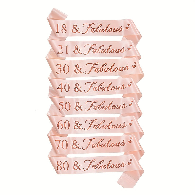 Rose Golden Birthday Shoulder Strap Ribbon Party Decoration