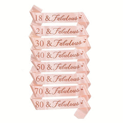Rose Golden Birthday Shoulder Strap Ribbon Party Decoration